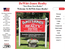 Tablet Screenshot of dewittjonesrealty.com